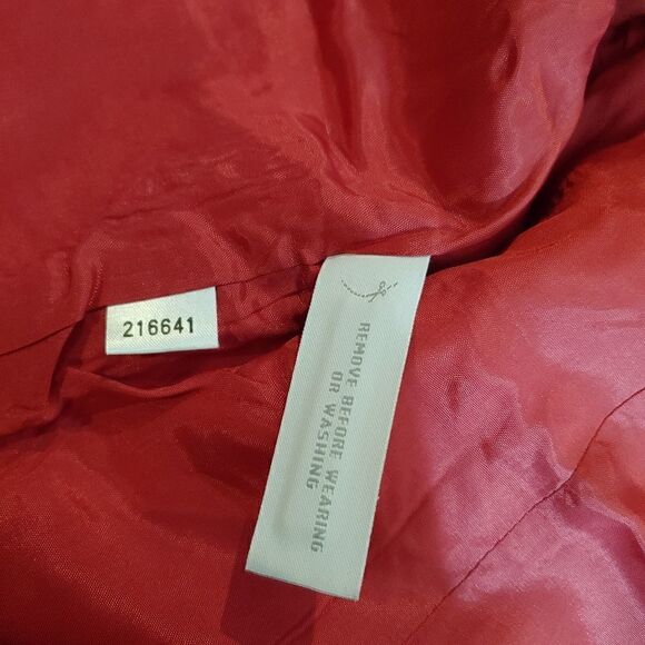 Loft red & white cotton matelasse short sleeve jacket w/ peter pan collar size 6 - Picture 14 of 15